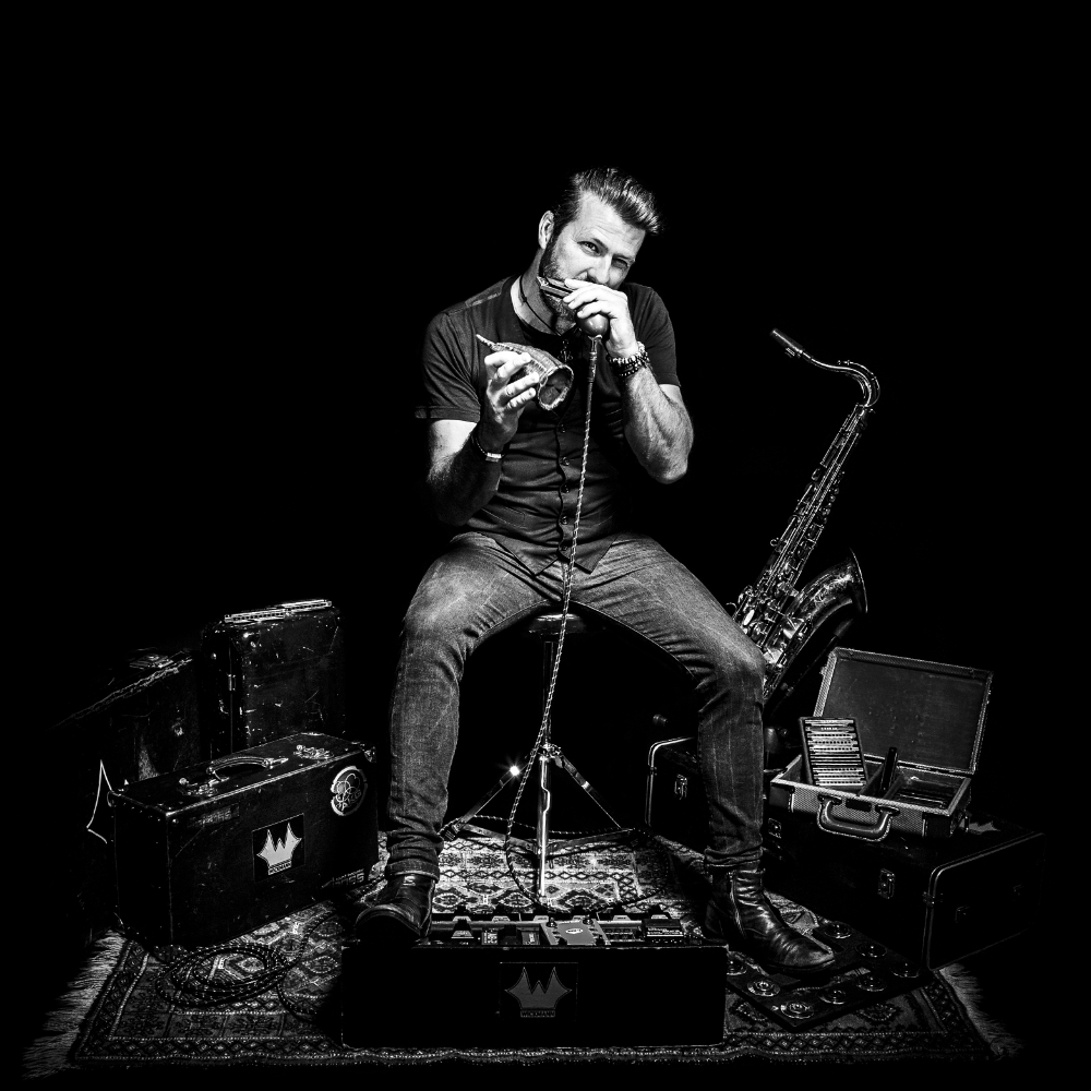 Danny Wickmann med sine instrumenter